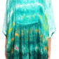 Sakkas Lepha Long Wide Multi Colored Tie Dye Sequin Embroidered Poncho Top Blouse