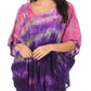 Sakkas Lepha Long Wide Multi Colored Tie Dye Sequin Embroidered Poncho Top Blouse