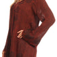 Sakkas Jayla Long Bell Sleeve Stonewashed Embroidered Top with Floral Print