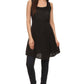 Sakkas Kalee Blusa túnica sin mangas con bordado ajustable / Vestido corto