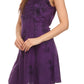 Sakkas Kalee Blusa túnica sin mangas con bordado ajustable / Vestido corto