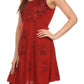 Sakkas Kalee Blusa túnica sin mangas con bordado ajustable / Vestido corto