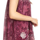 Sakkas Deja Embroidered Batik Scoop Neck Relaxed Fit Sleeveless Blouse