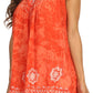 Sakkas Deja Embroidered Batik Scoop Neck Relaxed Fit Sleeveless Blouse