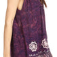Sakkas Deja Embroidered Batik Scoop Neck Relaxed Fit Sleeveless Blouse