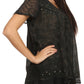Sakkas Hope Embroidery And Seqiun Accents Summer Blouse
