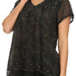 Sakkas Hope Embroidery And Seqiun Accents Summer Blouse