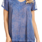 Sakkas Hope Embroidery And Seqiun Accents Summer Blouse