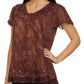 Sakkas Hope Embroidery And Seqiun Accents Summer Blouse