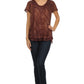 Sakkas Hope Embroidery And Seqiun Accents Summer Blouse