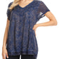 Sakkas Hope Embroidery And Seqiun Accents Summer Blouse