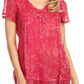 Sakkas Hope Embroidery And Seqiun Accents Summer Blouse