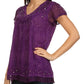Sakkas Hope Embroidery And Seqiun Accents Summer Blouse