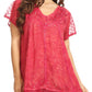 Sakkas Hope Embroidery And Seqiun Accents Summer Blouse