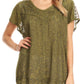 Sakkas Charolette Embroidery And Seqiun Accents Blouse