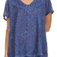 Sakkas Charolette Embroidery And Seqiun Accents Blouse
