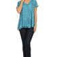 Sakkas Charolette Embroidery And Seqiun Accents Blouse