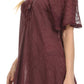 Sakkas Ellie Sequin Embroidered Cap Sleeve Scoop Neck Relaxed Fit Blouse