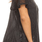 Sakkas Ellie Sequin Embroidered Cap Sleeve Scoop Neck Relaxed Fit Blouse