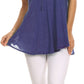 Sakkas Ellie Sequin Embroidered Cap Sleeve Scoop Neck Relaxed Fit Blouse