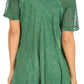 Sakkas Ellie Sequin Embroidered Cap Sleeve Scoop Neck Relaxed Fit Blouse