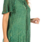 Sakkas Ellie Sequin Embroidered Cap Sleeve Scoop Neck Relaxed Fit Blouse