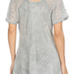 Sakkas Ellie Sequin Embroidered Cap Sleeve Scoop Neck Relaxed Fit Blouse