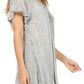 Sakkas Ellie Sequin Embroidered Cap Sleeve Scoop Neck Relaxed Fit Blouse