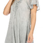 Sakkas Ellie Sequin Embroidered Cap Sleeve Scoop Neck Relaxed Fit Blouse
