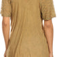 Sakkas Ellie Sequin Embroidered Cap Sleeve Scoop Neck Relaxed Fit Blouse