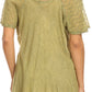 Sakkas Ellie Sequin Embroidered Cap Sleeve Scoop Neck Relaxed Fit Blouse
