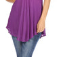 Sakkas Ellie Sequin Embroidered Cap Sleeve Scoop Neck Relaxed Fit Blouse