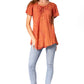 Sakkas Ellie Sequin Embroidered Cap Sleeve Scoop Neck Relaxed Fit Blouse