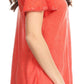Sakkas Ellie Sequin Embroidered Cap Sleeve Scoop Neck Relaxed Fit Blouse