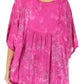 Sakkas Cleeo Long Wide Tie Dye Lace Embroidered Sequin Poncho Blouse Top Cover Up