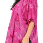 Sakkas Cleeo Long Wide Tie Dye Lace Embroidered Sequin Poncho Blouse Top Cover Up
