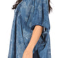 Sakkas Cleeo Long Wide Tie Dye Lace Embroidered Sequin Poncho Blouse Top Cover Up