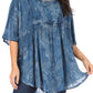 Sakkas Cleeo Long Wide Tie Dye Lace Embroidered Sequin Poncho Blouse Top Cover Up