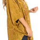 Sakkas Cleeo Long Wide Tie Dye Lace Embroidered Sequin Poncho Blouse Top Cover Up