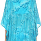Sakkas Cleeo Long Wide Tie Dye Lace Embroidered Sequin Poncho Blouse Top Cover Up