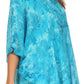 Sakkas Cleeo Long Wide Tie Dye Lace Embroidered Sequin Poncho Blouse Top Cover Up