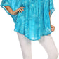 Sakkas Cleeo Long Wide Tie Dye Lace Embroidered Sequin Poncho Blouse Top Cover Up