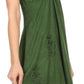 Sakkas Jia Stonewashed Embroidered Handkerchief Hem Halter Dress With Beads