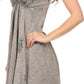 Sakkas Jia Stonewashed Embroidered Handkerchief Hem Halter Dress With Beads