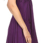 Sakkas Jia Stonewashed Embroidered Handkerchief Hem Halter Dress With Beads