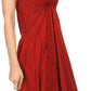 Sakkas Jia Stonewashed Embroidered Handkerchief Hem Halter Dress With Beads