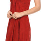Sakkas Jia Stonewashed Embroidered Handkerchief Hem Halter Dress With Beads
