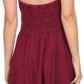 Sakkas Jia Stonewashed Embroidered Handkerchief Hem Halter Dress With Beads