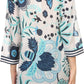 Sakkas Abril Long Sleeve Cotton Tunic Blouse Top With Printed Floral Pattern