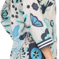 Sakkas Abril Long Sleeve Cotton Tunic Blouse Top With Printed Floral Pattern